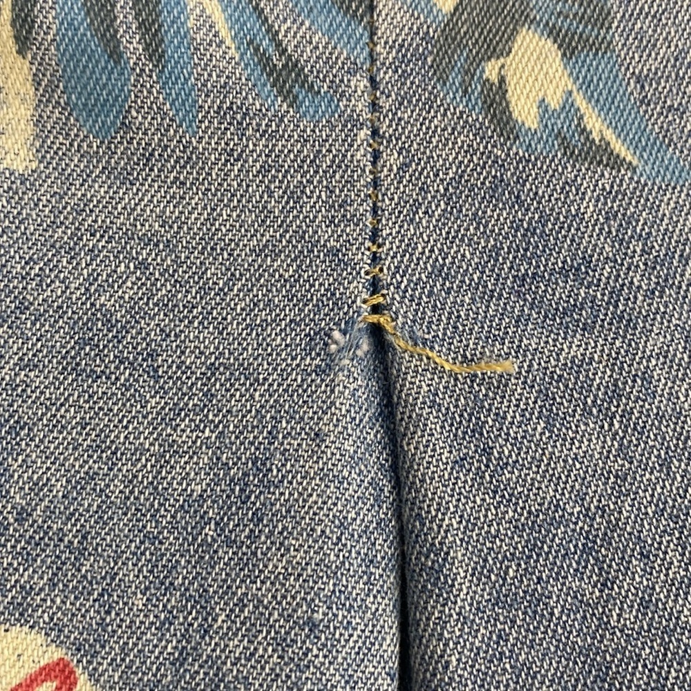 Fanas Venas Boho Cargo Floral Pants Denim XL - Picture 6 of 12